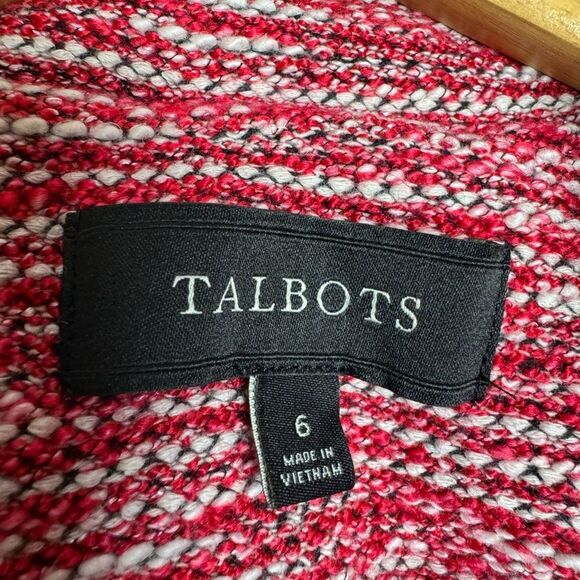 SALE! Red Talbots Short Knit Blazer Size 6 EUC - Picture 6 of 6